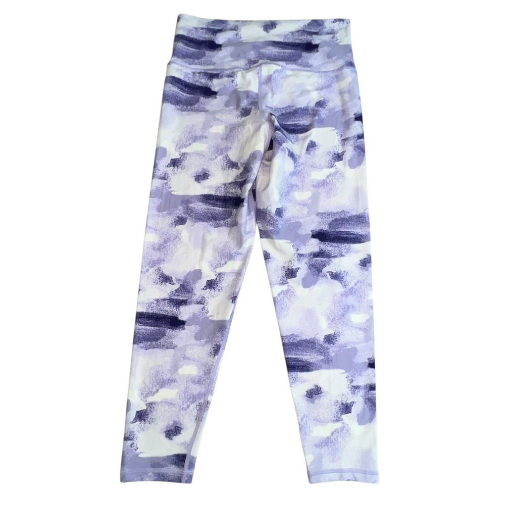 Aerie‎ Womens Large Purple Abstract High Rise 7/8 Leggings Activewear